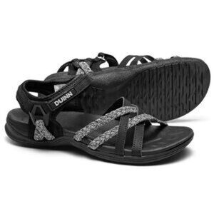 DUINN Women’s Black w/ gray Hiking Sports Sandals  – Eu 40 (US approx. 9)